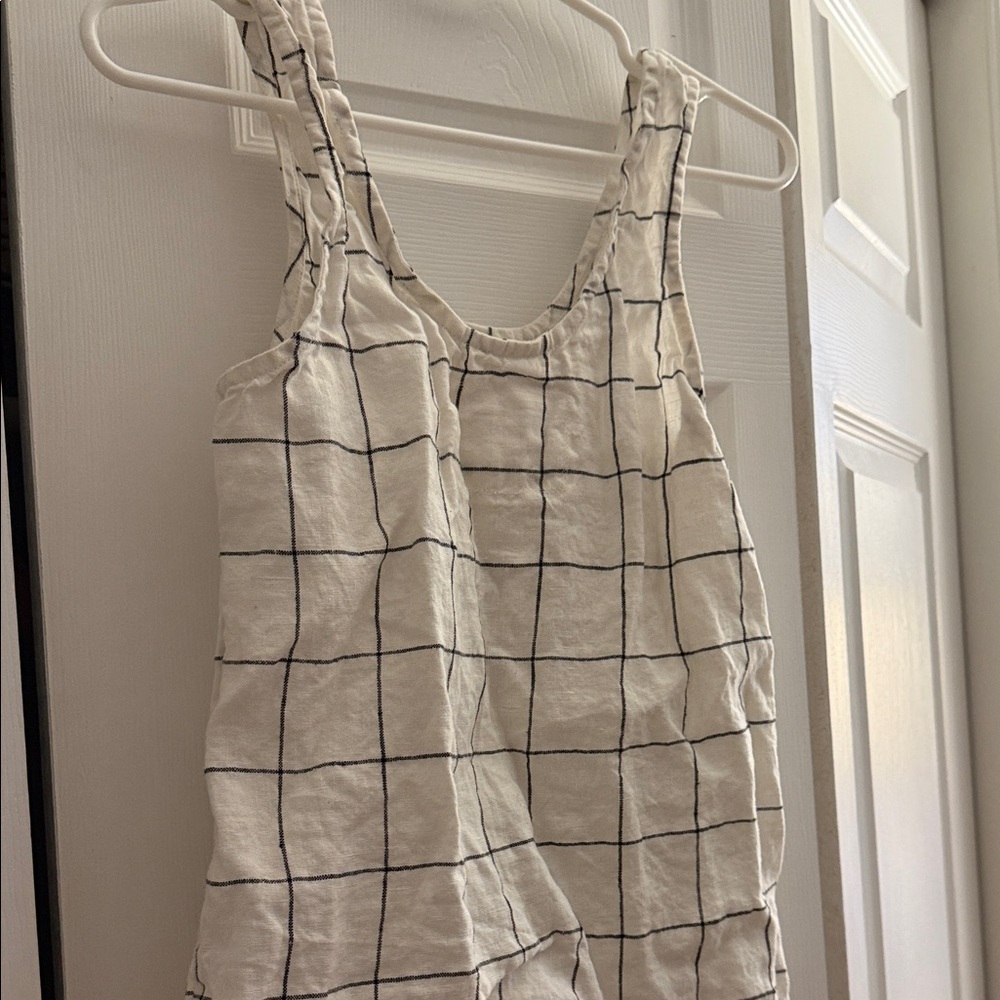 notPERFECTLINEN White and Black Checkered Tank - Picture 3 of 3